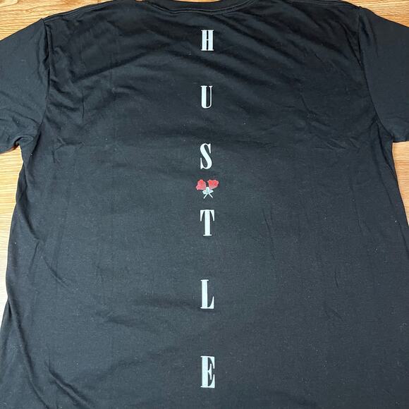 RGSTR Hustle Rose Black T Shirt Mens Sz XL Preowned - Picture 4 of 5